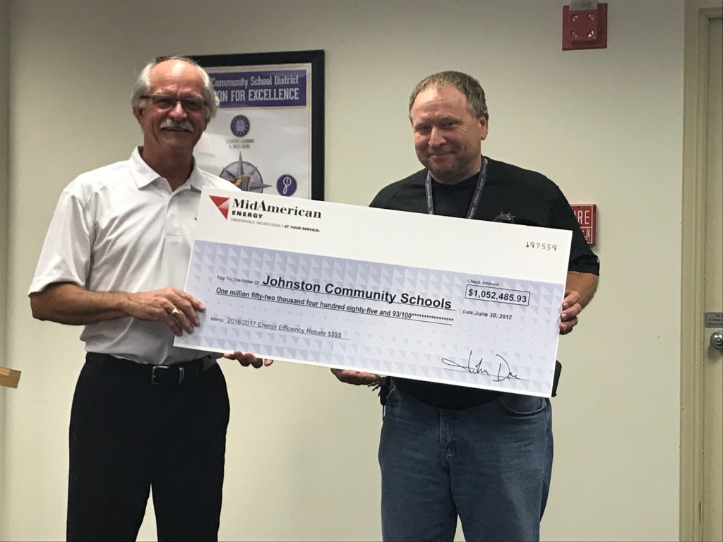District Receives 1 Million From Mid American Energy Johnston 