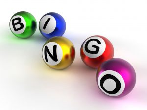Bingo Balls Showing Luck At Lottery