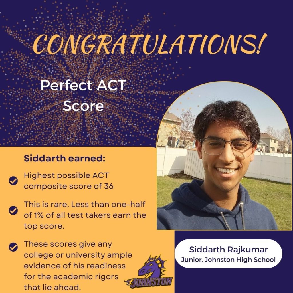 JHS Junior Receives Perfect ACT Score Johnston Community School District jhs-junior-receives-perfect-act-score-johnston-community-school-district