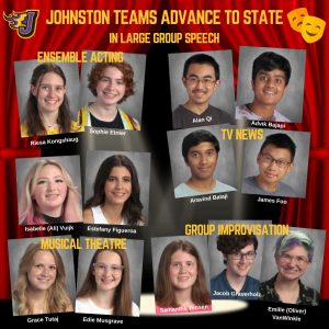 Johnston teams advance to state large group speech