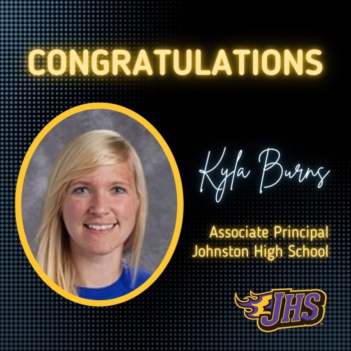Burns named associate principal at Johnston High School