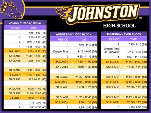 JHS bell schedule